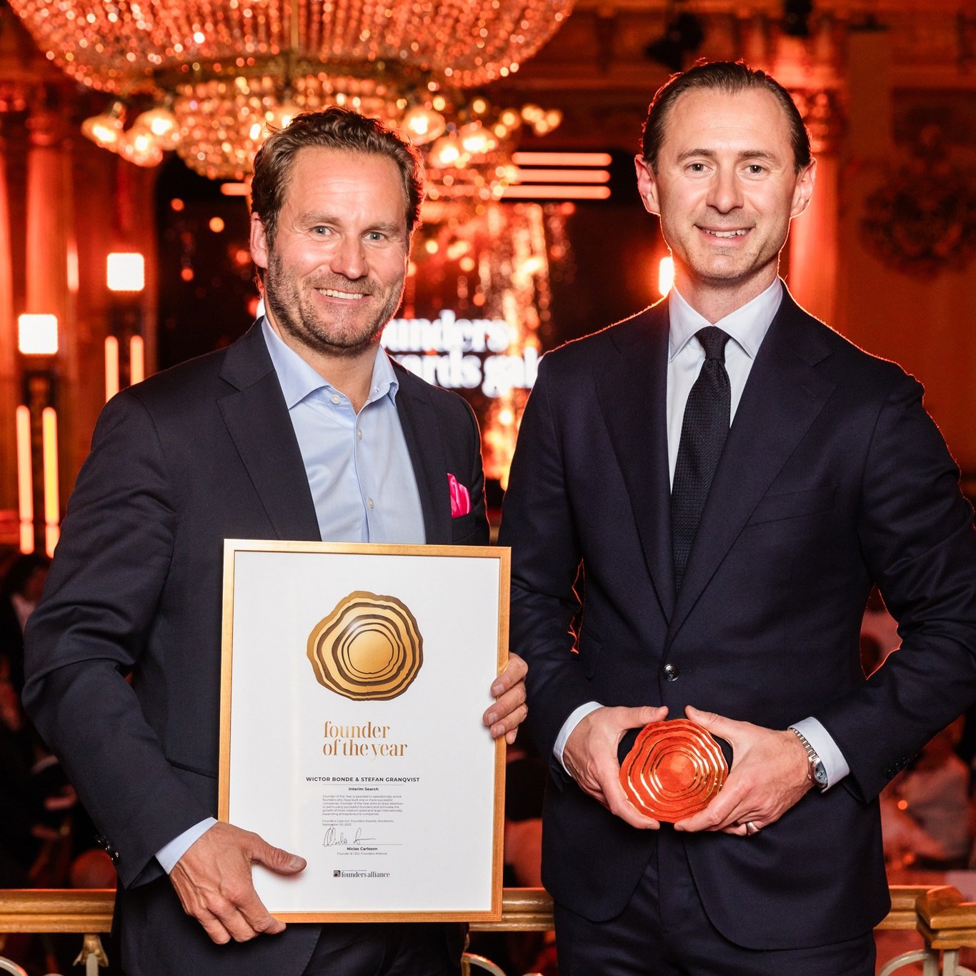 Founder of the Year Medium Size Companies Stefan Granqvist & Wictor Bonde, Interim Search