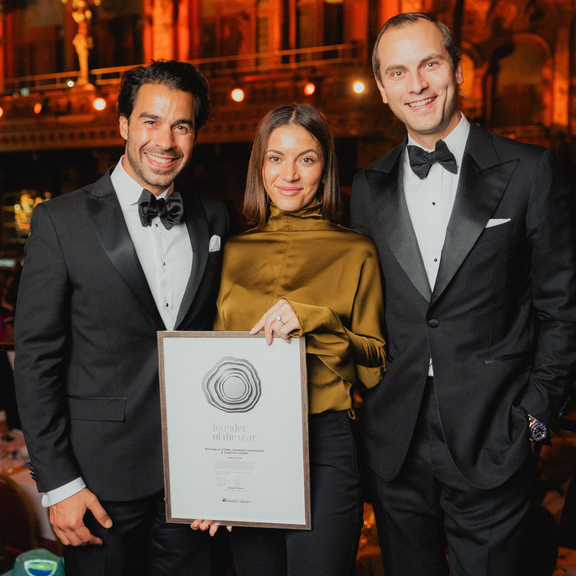 Founders of Baby Journey, Michaela Forni, Damon Foroozesh & Timothy Forni FoundersAlliance26-JeanLapin-3988