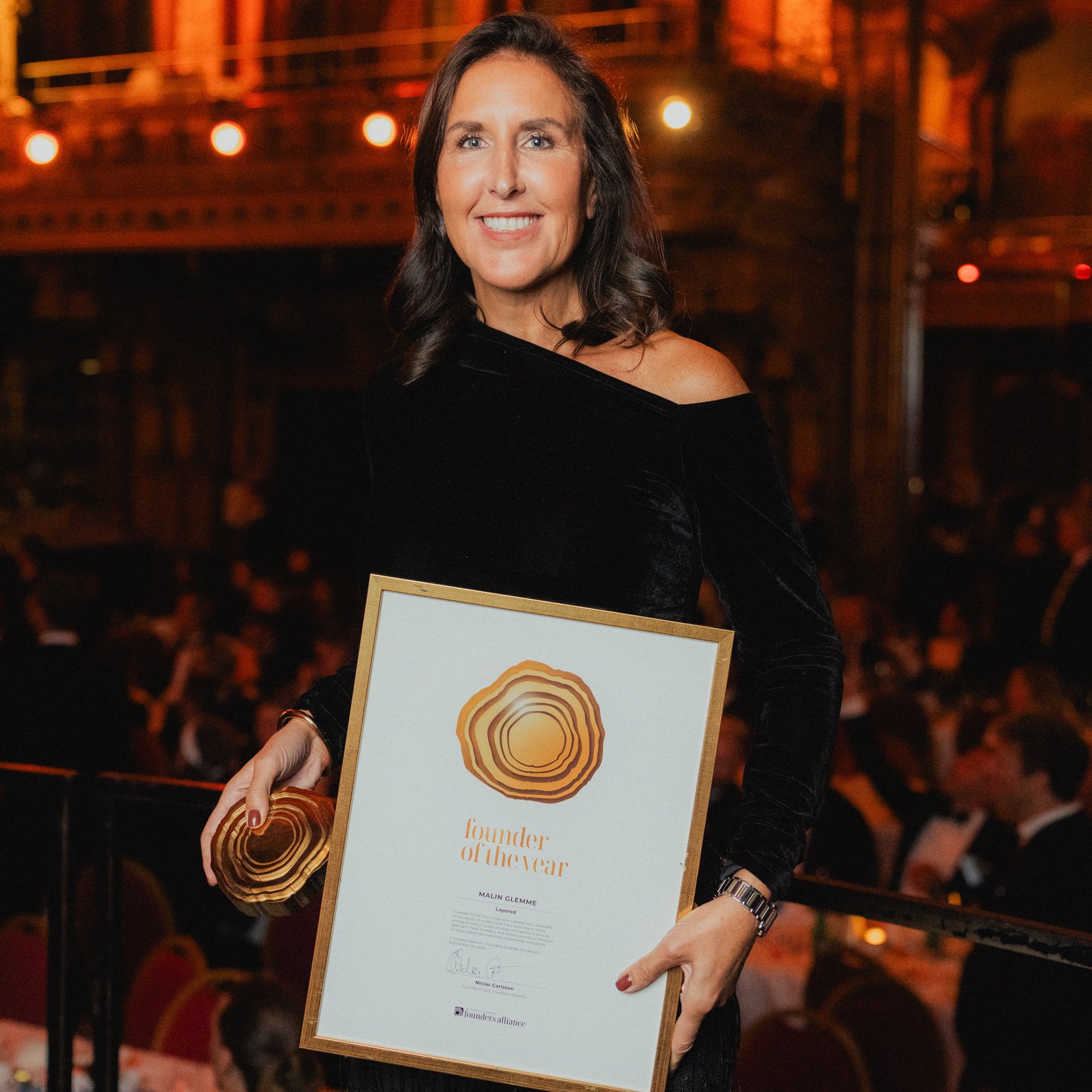 Gold Award Founder of the Year, Small Size Companies, Goes to Layereds Founder Malin Glemme FoundersAlliance26-JeanLapin-3958