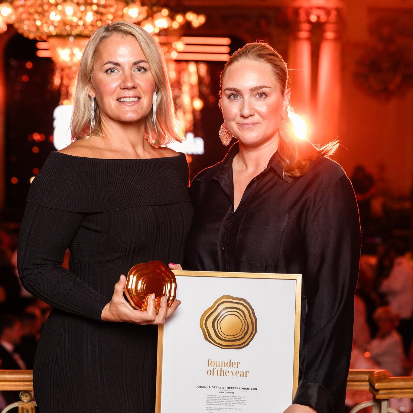 Johanna Deras & Therése Lorentzon, Founder of the Year Medium Size Companies