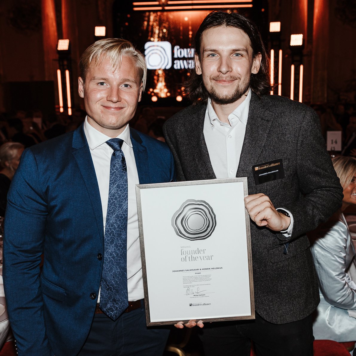 Johannes Salmisaari and Henrik Helenius, Young founder of the Year