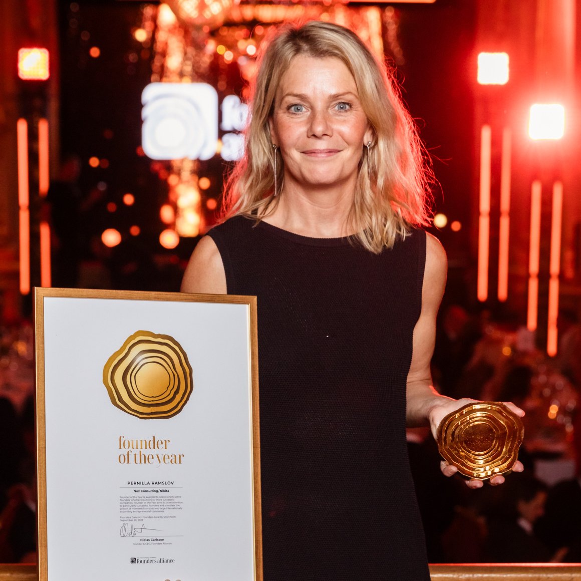 PERNILLA RAMSLÖV, NOX & NIKITA FOUNDER OF THE YEAR LARGE SIZE COMPANIES