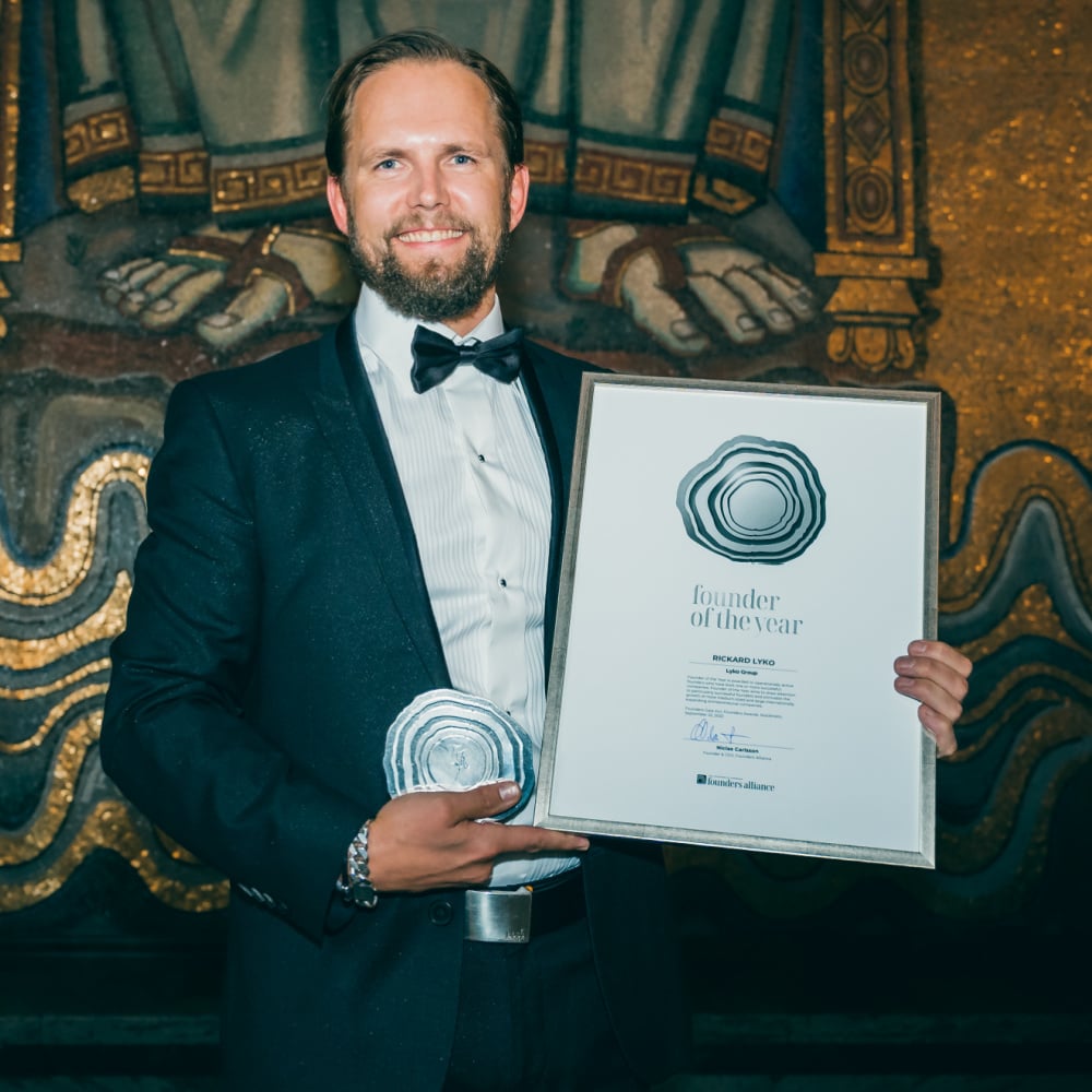 Rickard Lyko, founder Lyko - Silver Winner Founder of the Year Large Size Companies (1)