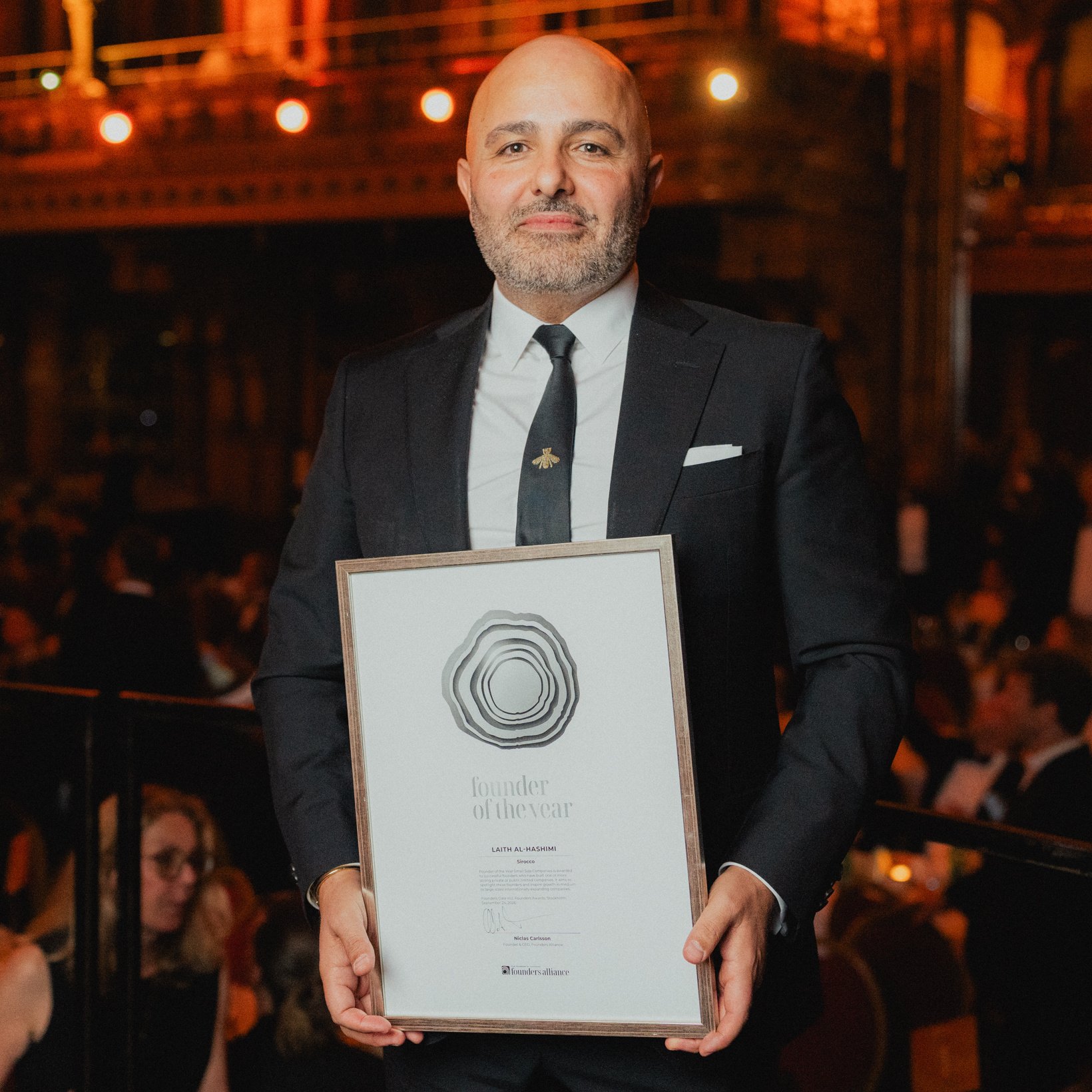 Silver Award for Founder of the Year, Small Size Companies_ Founder of Sirocco, Laith Al-Hashimi FoundersAlliance26-JeanLapin-3943
