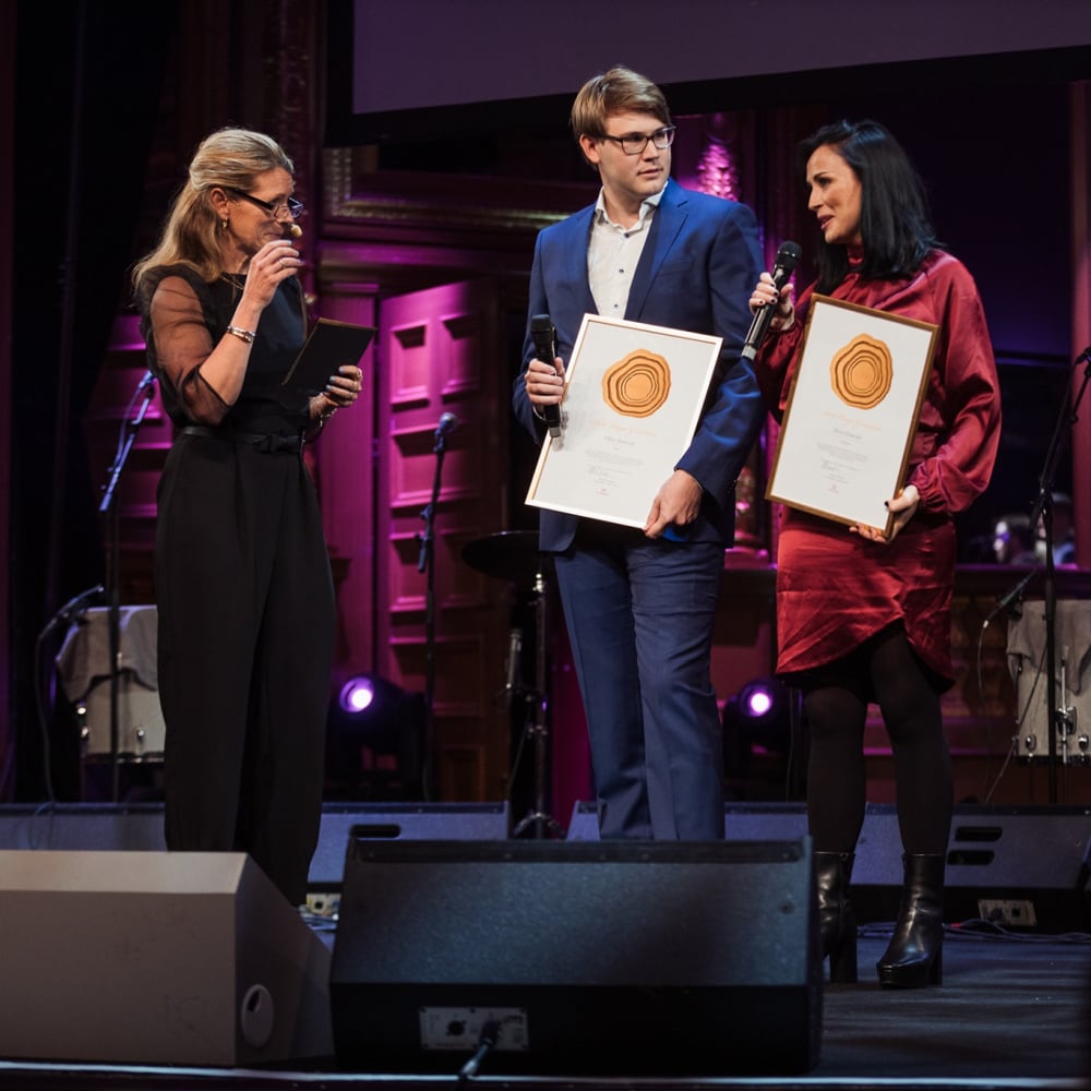 Young Founder of the Year Viktor Stensson, founder Bokio & Elvira Eriksson, founder Mockberg